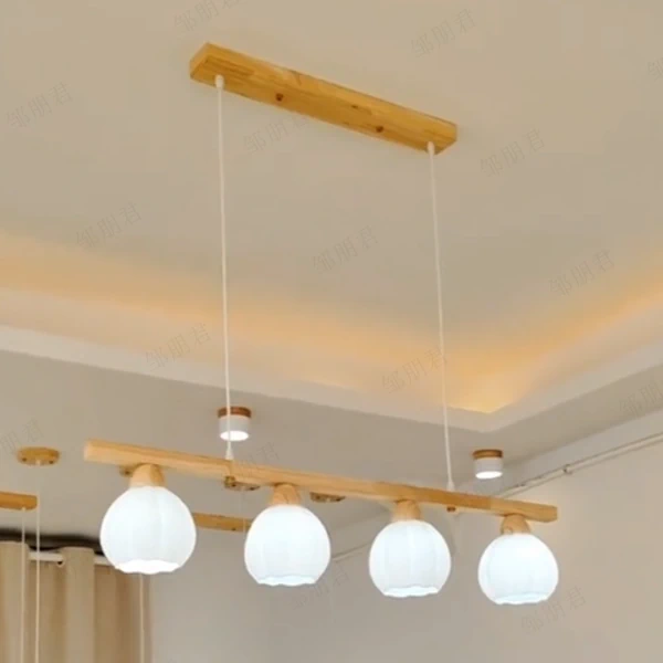 Hand crafted Beauty wooden pendent light