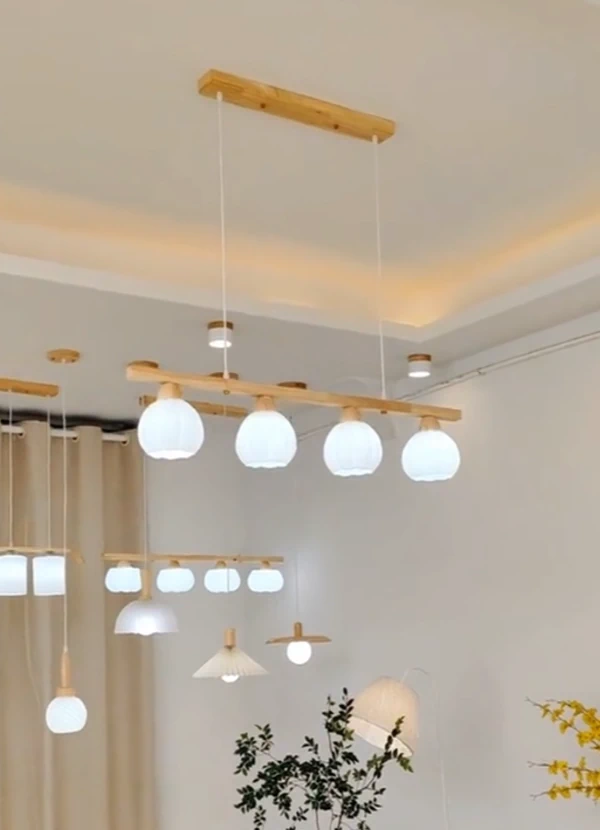 Natural Elegant solid wood pendent lamps